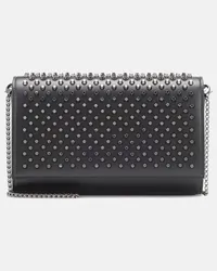 Christian Louboutin Verzierte Clutch Paloma aus Leder Schwarz