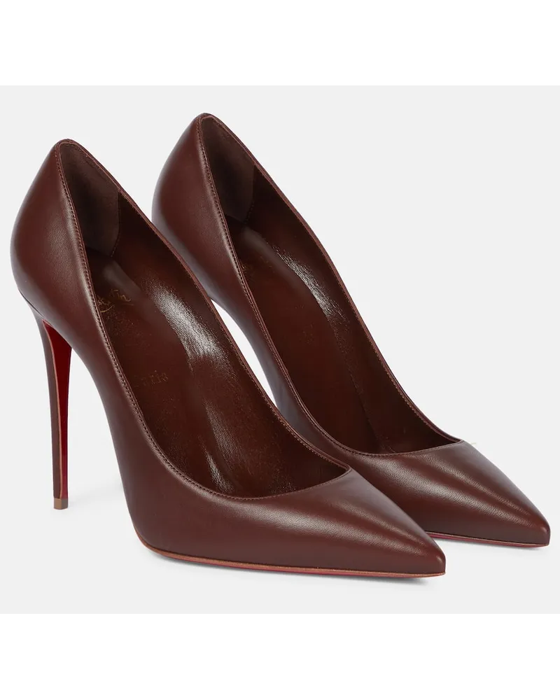 Christian Louboutin Pumps Kate 100 aus Leder Braun