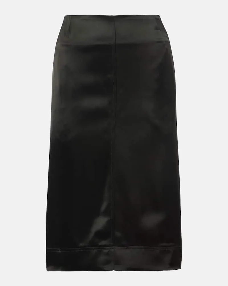 Totême Midirock aus Satin Schwarz
