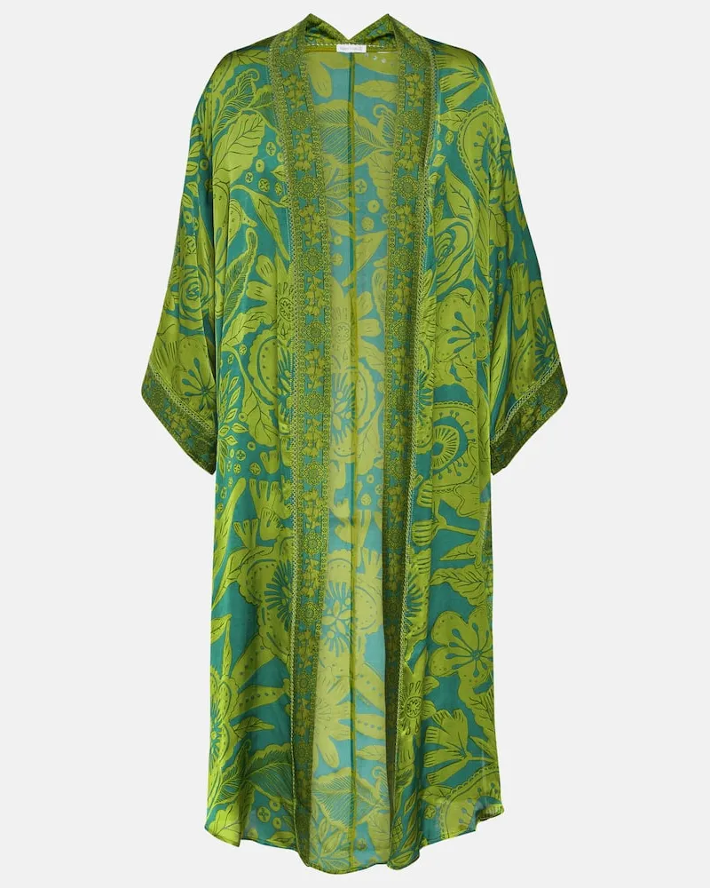 Poupette St Barth Bedruckter Kaftan Erica Gruen