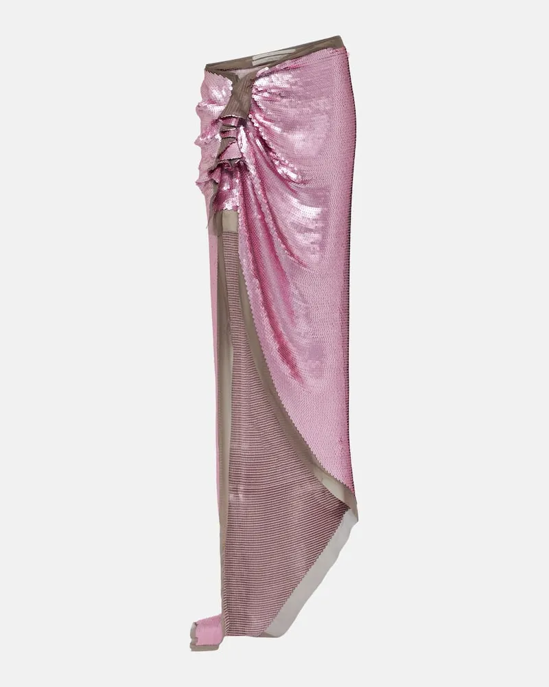 Rick Owens Maxirock Edfu aus Chiffon Rosa