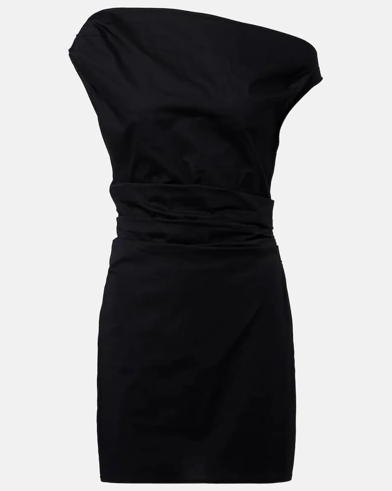 STAUD Minikleid Phare aus Baumwollpopeline Schwarz
