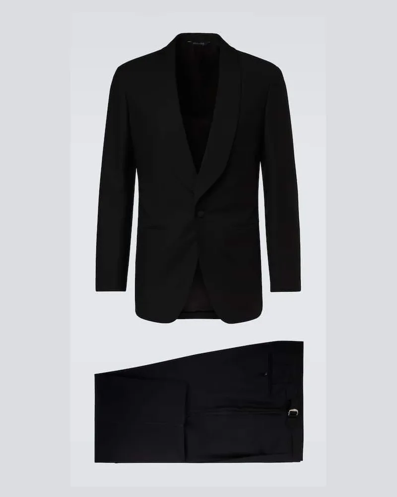 SAMAN AMEL Smoking aus Wolle Schwarz