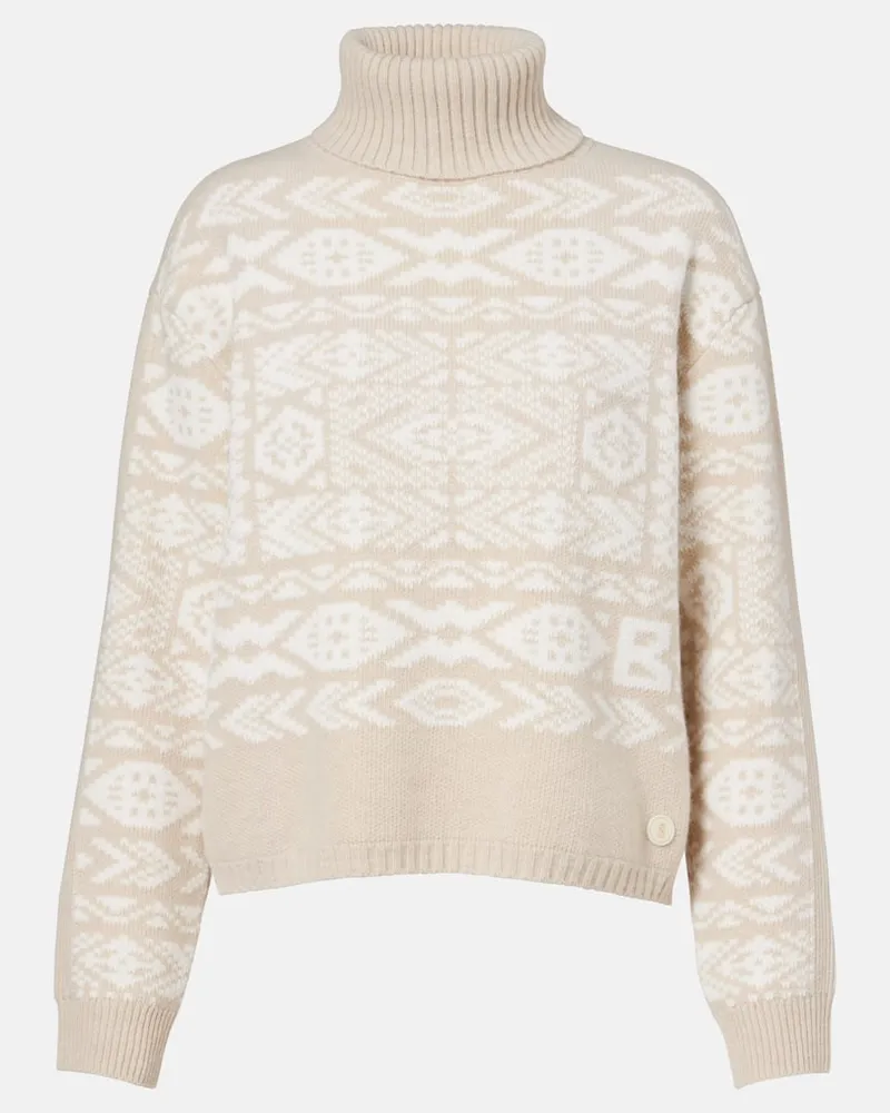 Bogner Rollkragenpullover Nadin aus einem Wollgemisch Beige