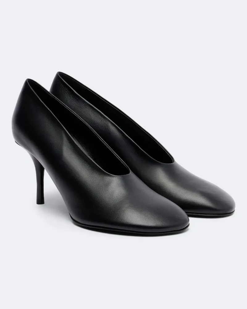 Acne Studios Pumps Back aus Leder Schwarz