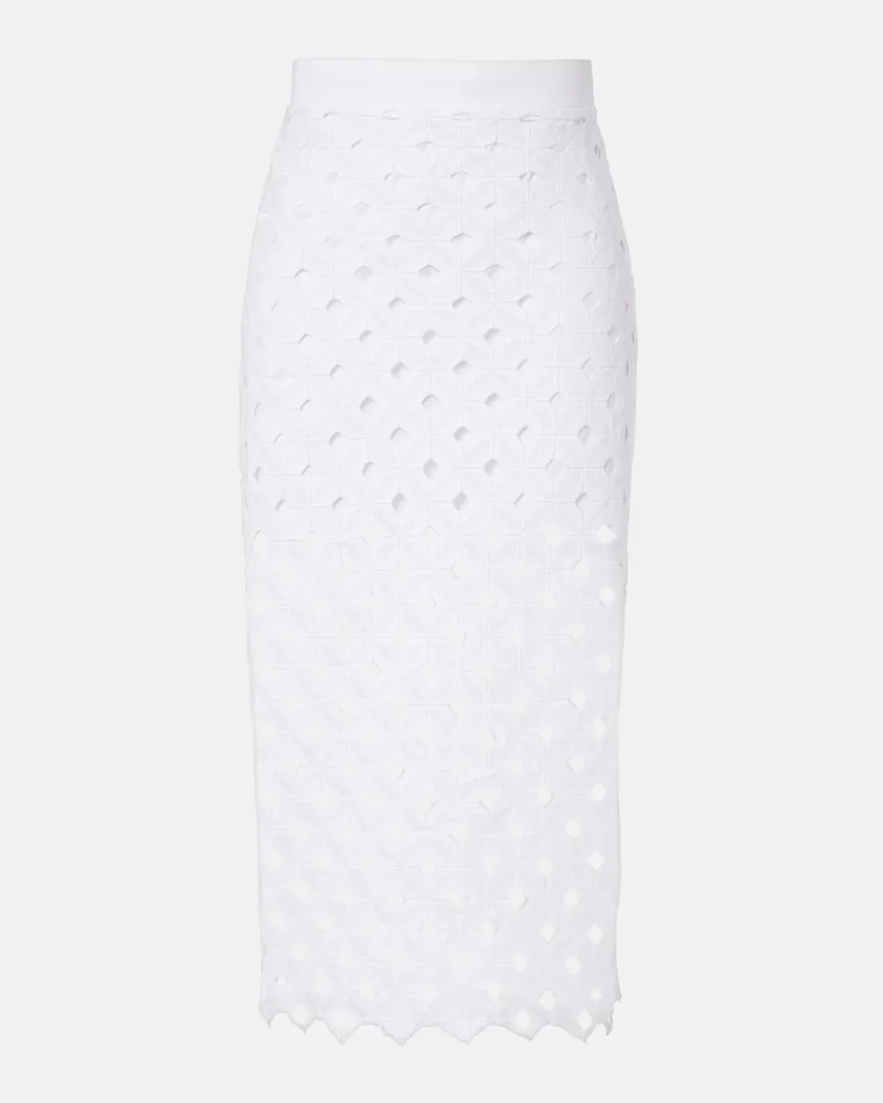 Max Mara Midirock Zorro aus Makramee Weiß