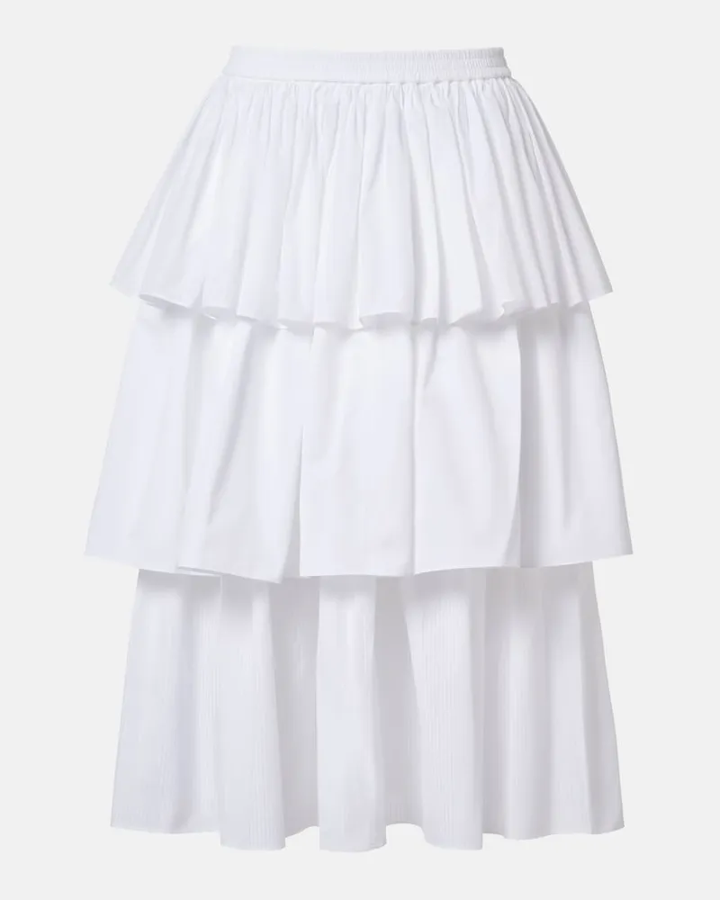 Alaïa Alaïa Midirock aus Baumwolle Weiß