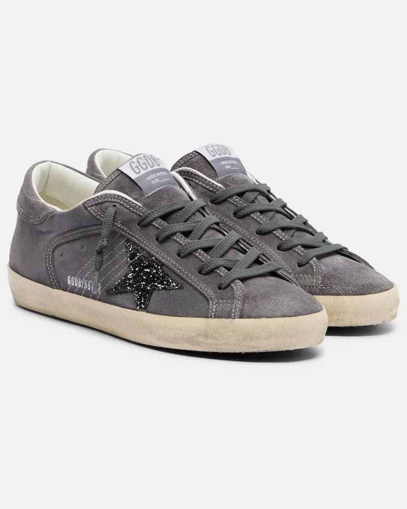 Golden Goose Sneakers Super-Star aus Veloursleder Grau