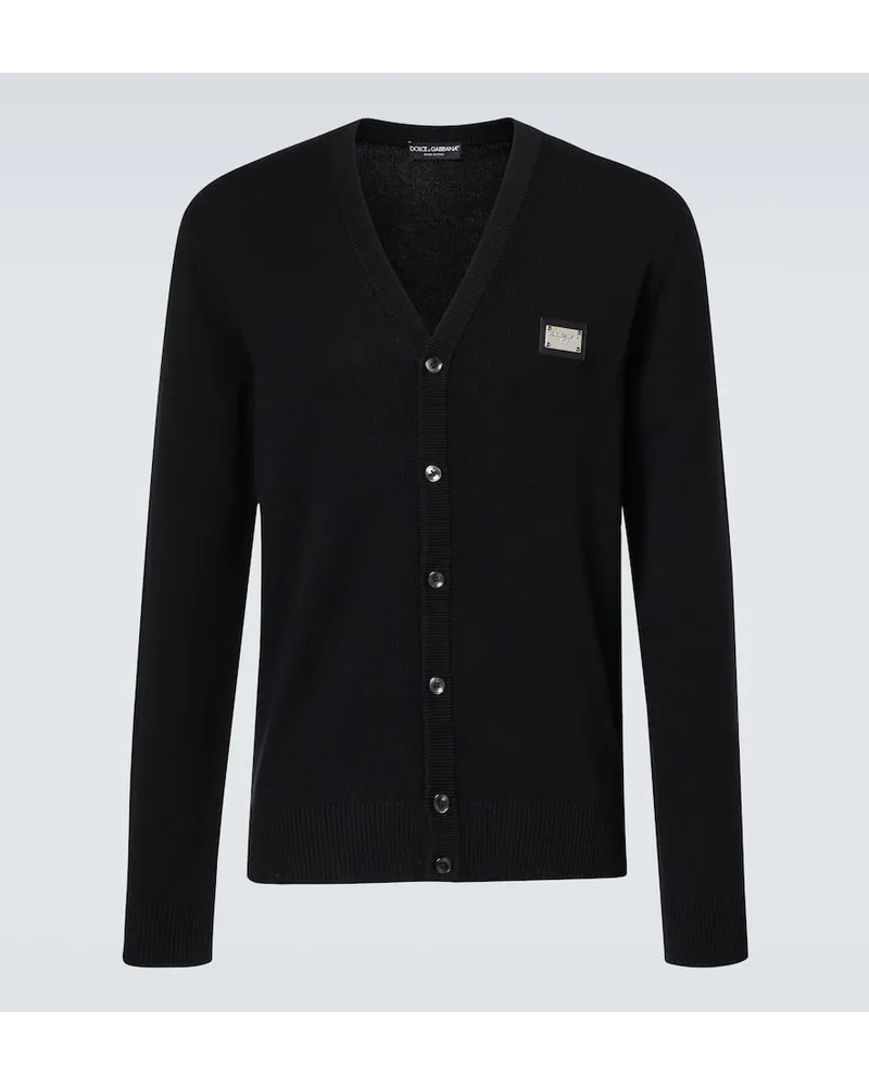 Dolce & Gabbana Cardigan aus Wolle und Kaschmir Schwarz