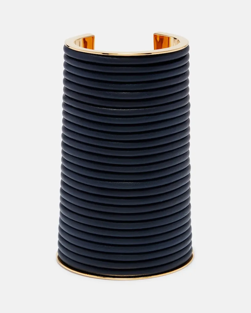Alaïa Alaïa Armreif mit Leder Blau
