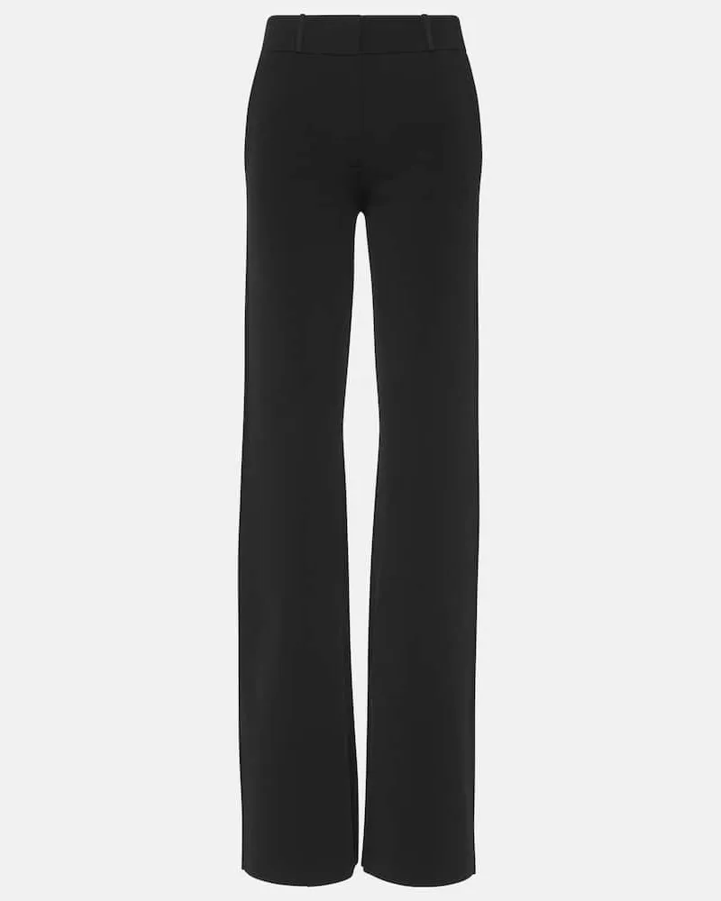 Joseph Gerade Mid-Rise-Hose Milano Schwarz