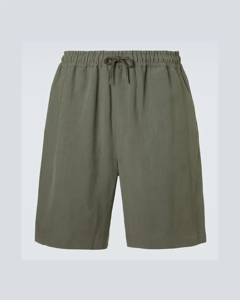 Giorgio Armani Bermuda-Shorts aus Leinen Grün