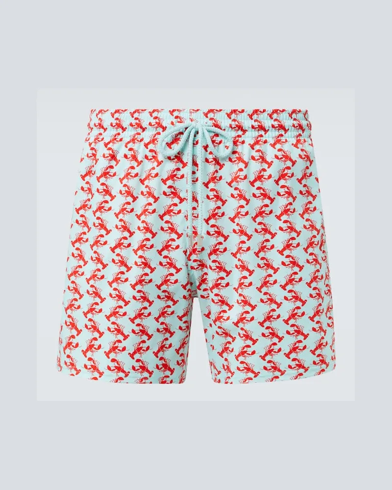 Vilebrequin Bedruckte Badeshorts Moorise Blau