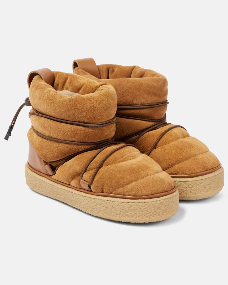 Isabel Marant Ankle Boots Heta aus Veloursleder Braun