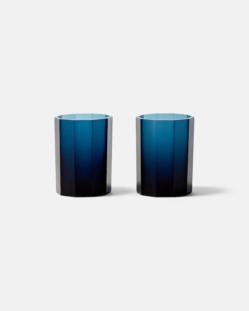 NasonMoretti Set aus zwei Trinkgläsern Dodeca Blau