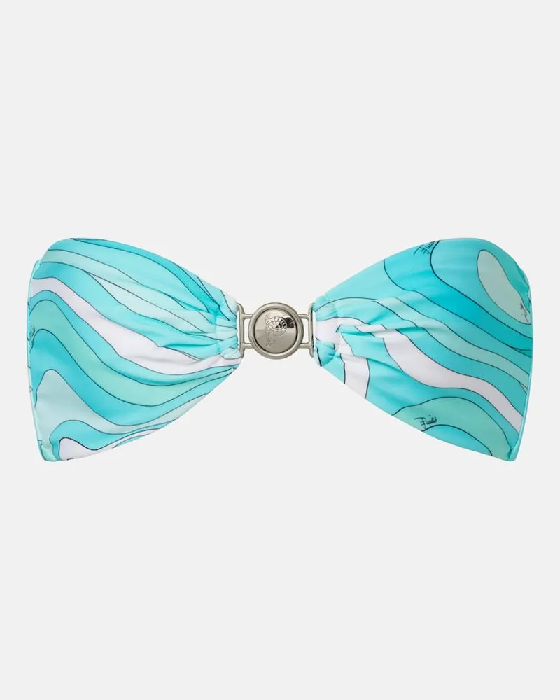 Emilio Pucci Bikini-Oberteil Marmo Blau