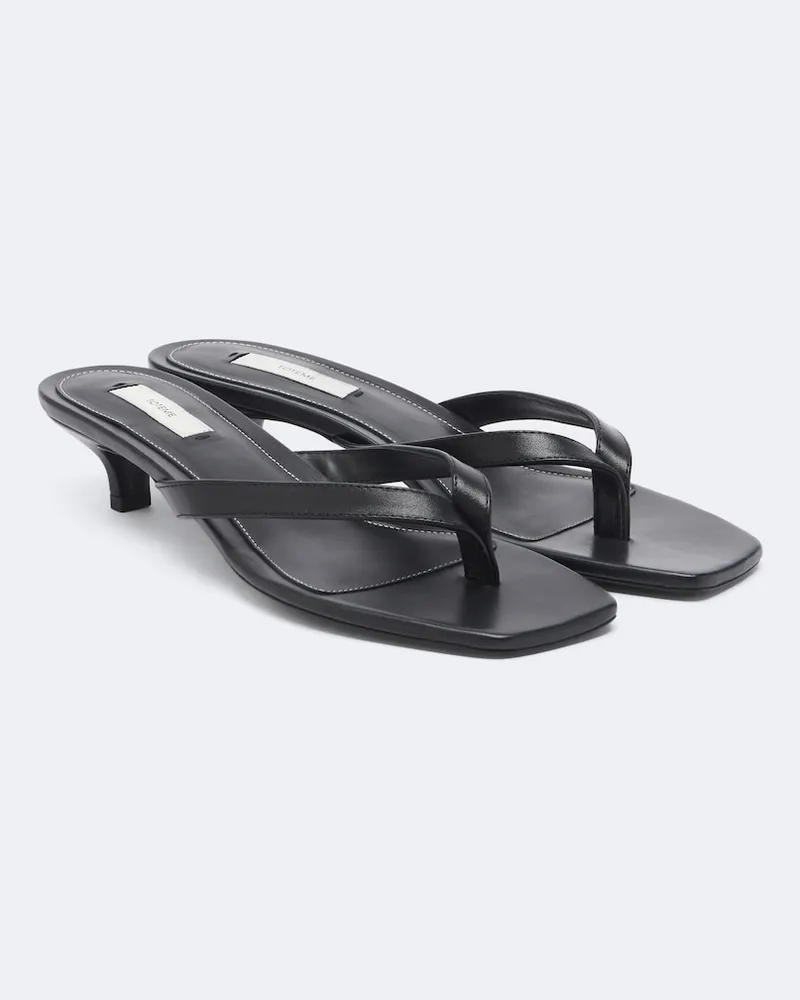 Totême Sandalen aus Leder Schwarz