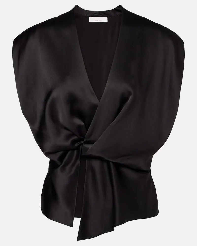 The Sei Top aus Seiden-Charmeuse Schwarz