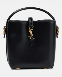 Saint Laurent Bucket-Bag Le 37 Mini aus Leder Schwarz