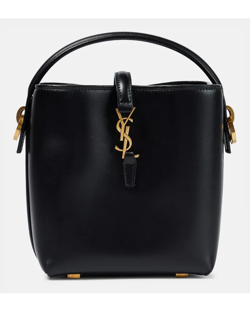 Saint Laurent Bucket-Bag Le 37 Mini aus Leder Schwarz