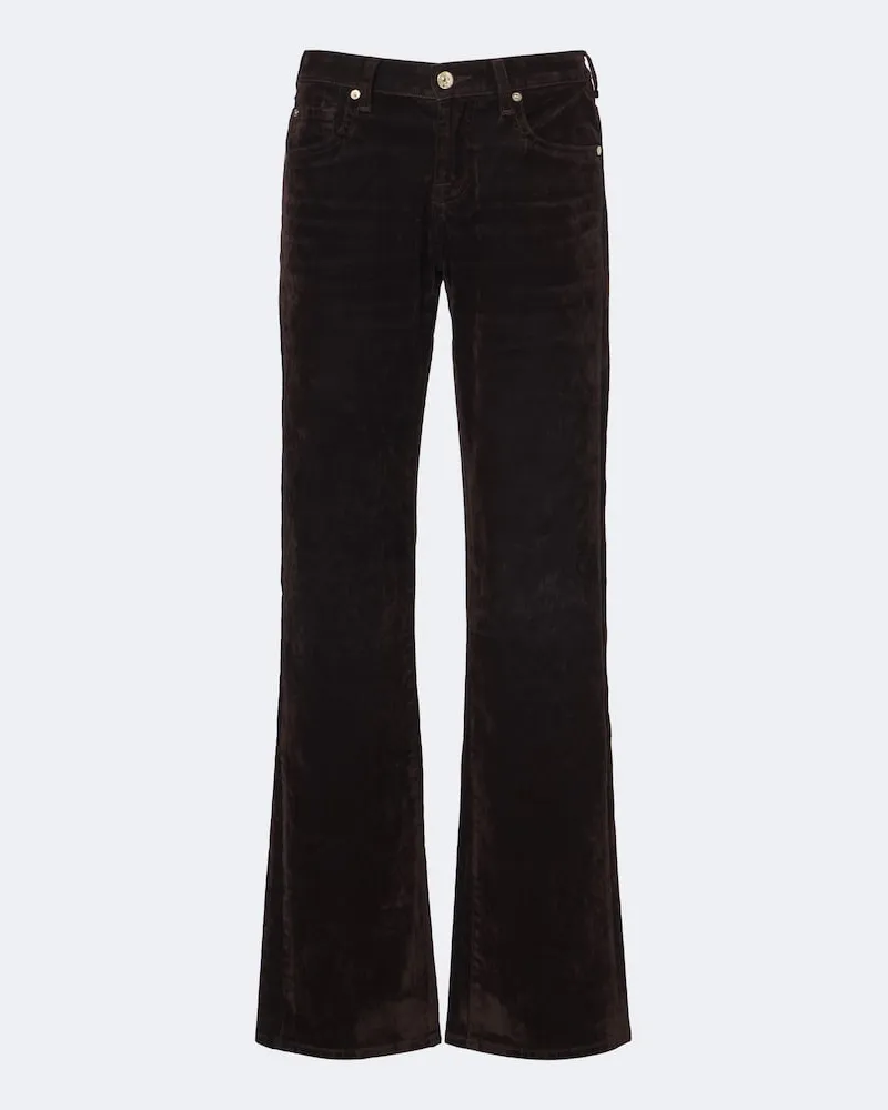 7 for all mankind Low-Rise Straight Jeans Braun