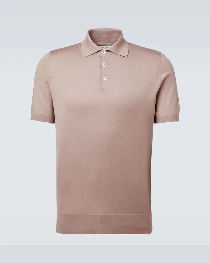 Brunello Cucinelli Polohemd aus Baumwolle Beige