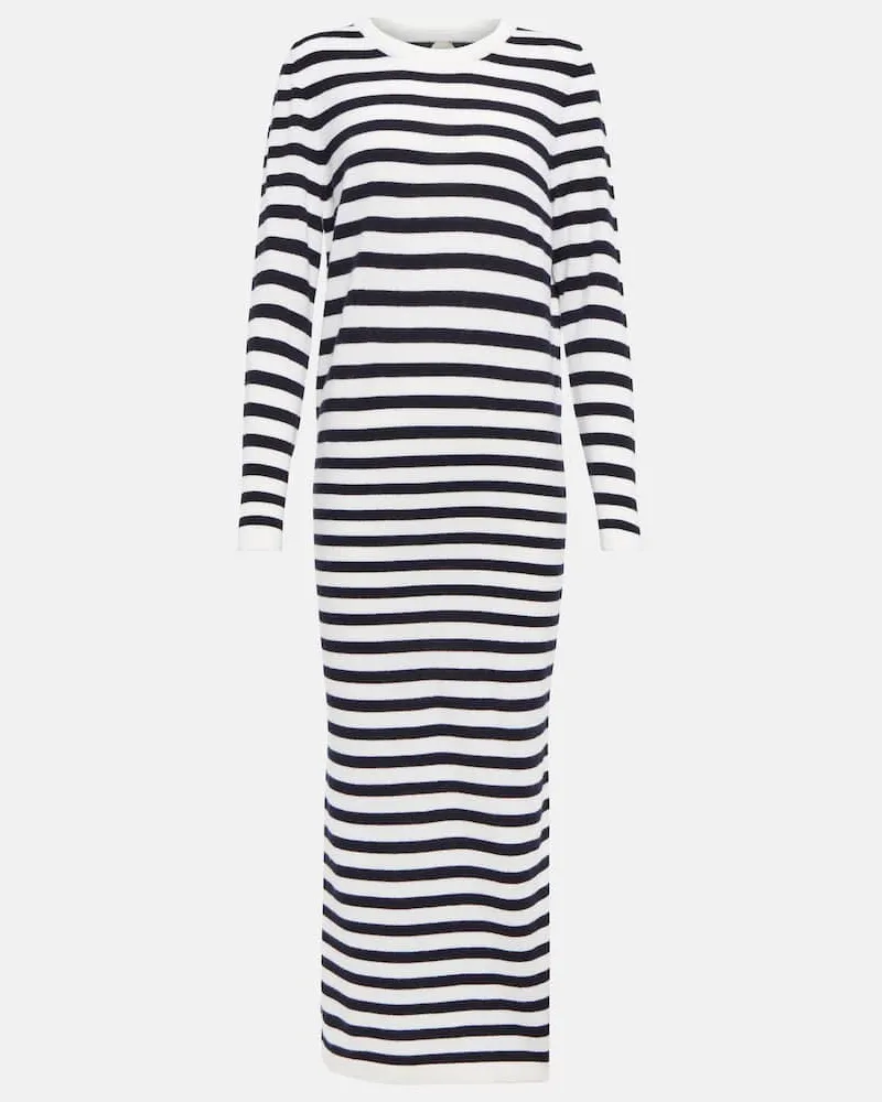 Jardin des Orangers Maxikleid aus Wolle und Kaschmir Weiß