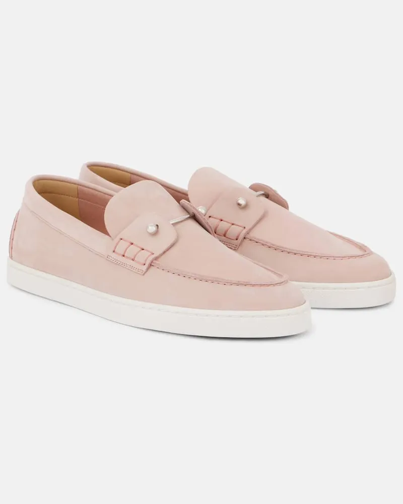 Christian Louboutin Loafers Chambeliboat aus Veloursleder Rosa