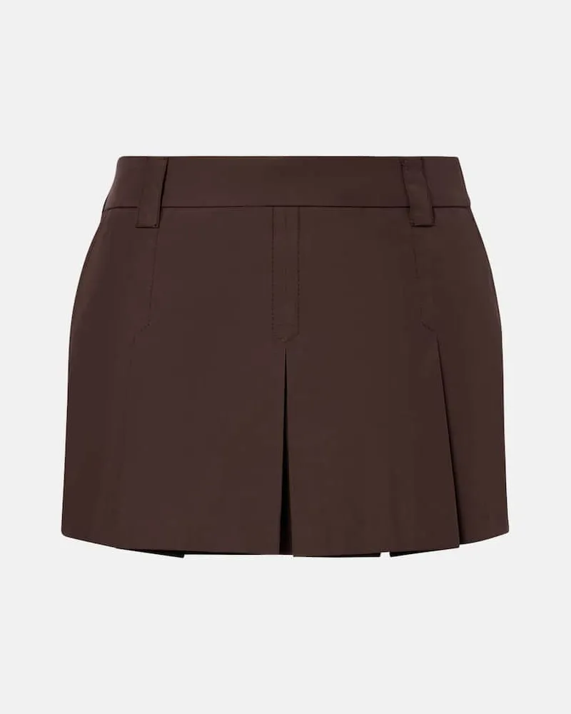Miu Miu Minirock aus einem Baumwollgemisch Braun