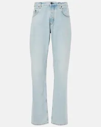 Miu Miu Low-Rise Wide-Leg Jeans Blau