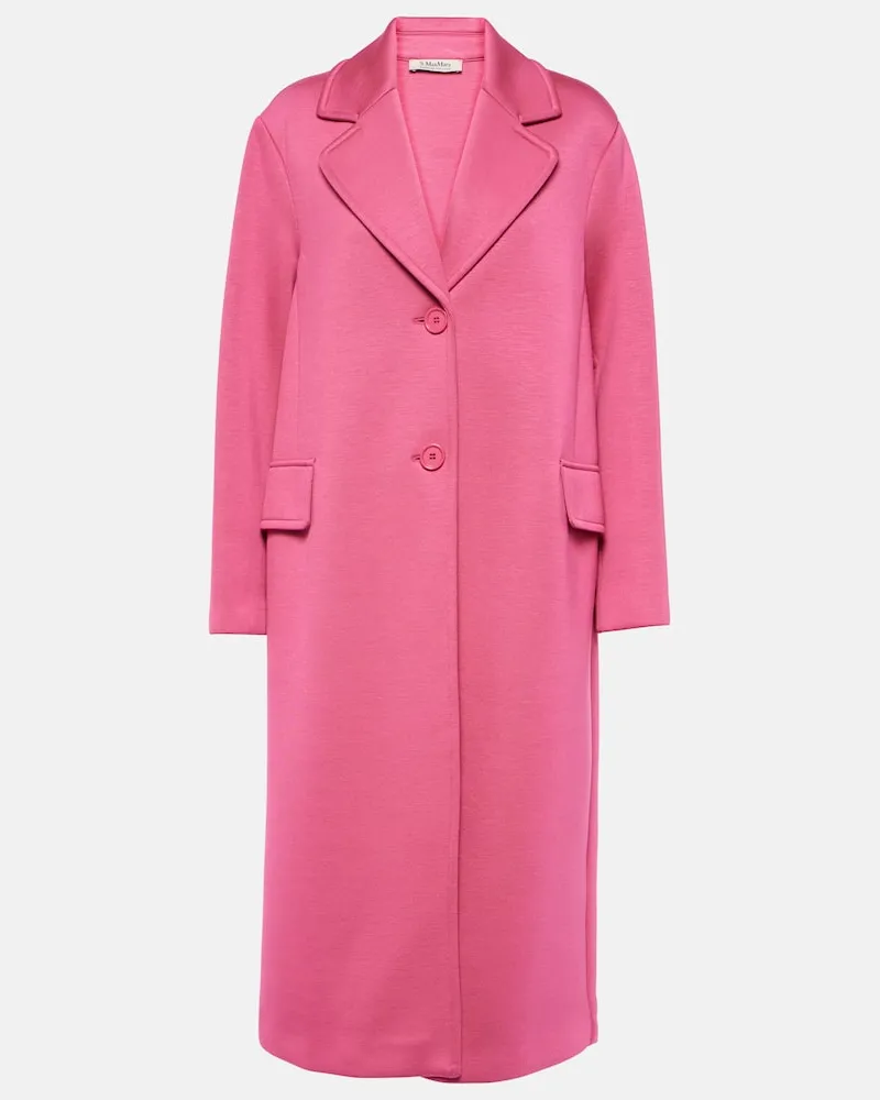 Max Mara Mantel Radice aus Jersey Rosa