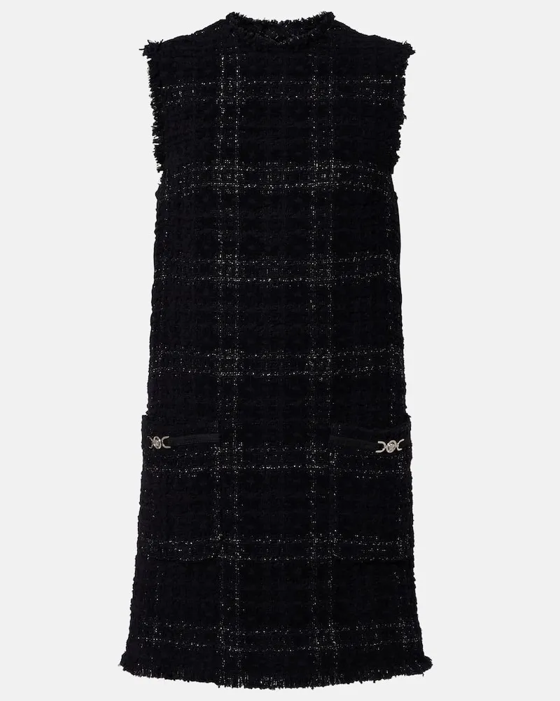 Versace Minikleid Medusa '95 aus Tweed Schwarz