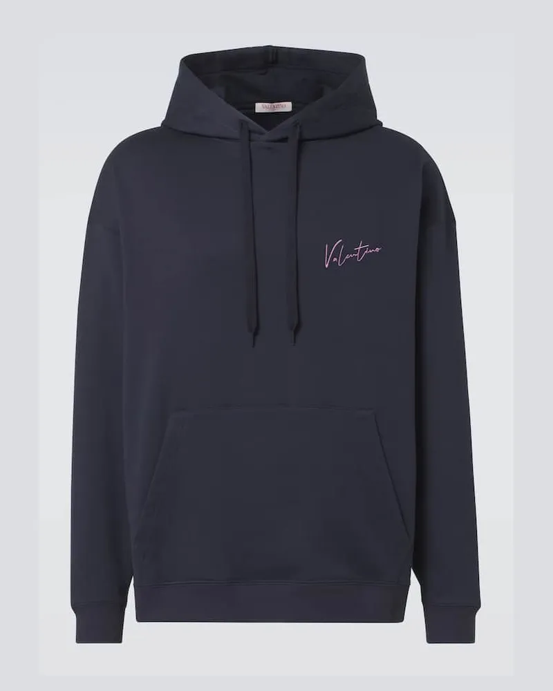 Valentino Garavani Hoodie aus Jersey Blau
