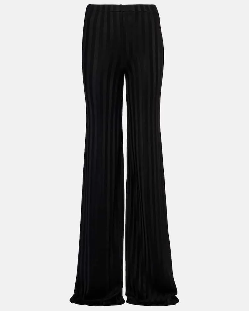 Tom Ford Schlaghose aus Strick Schwarz