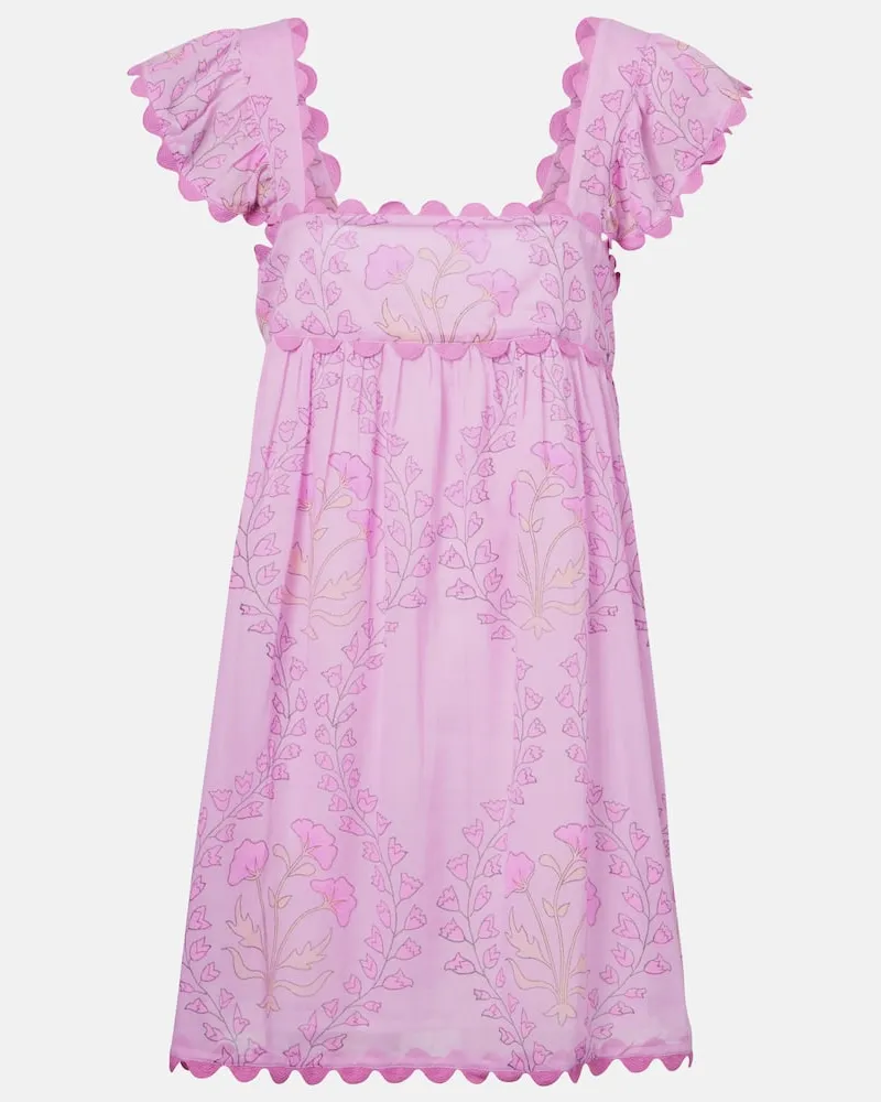 Juliet Dunn Minikleid aus Baumwolle Rosa