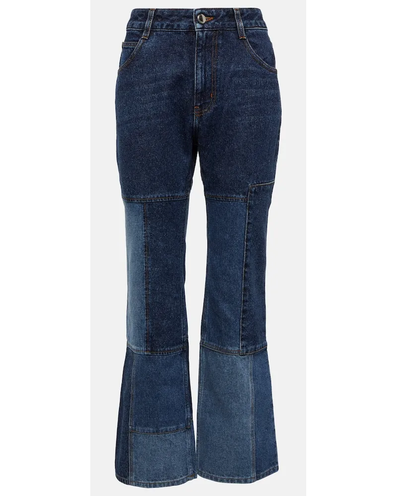 Chloé Chloe Cropped Flared Jeans Blau