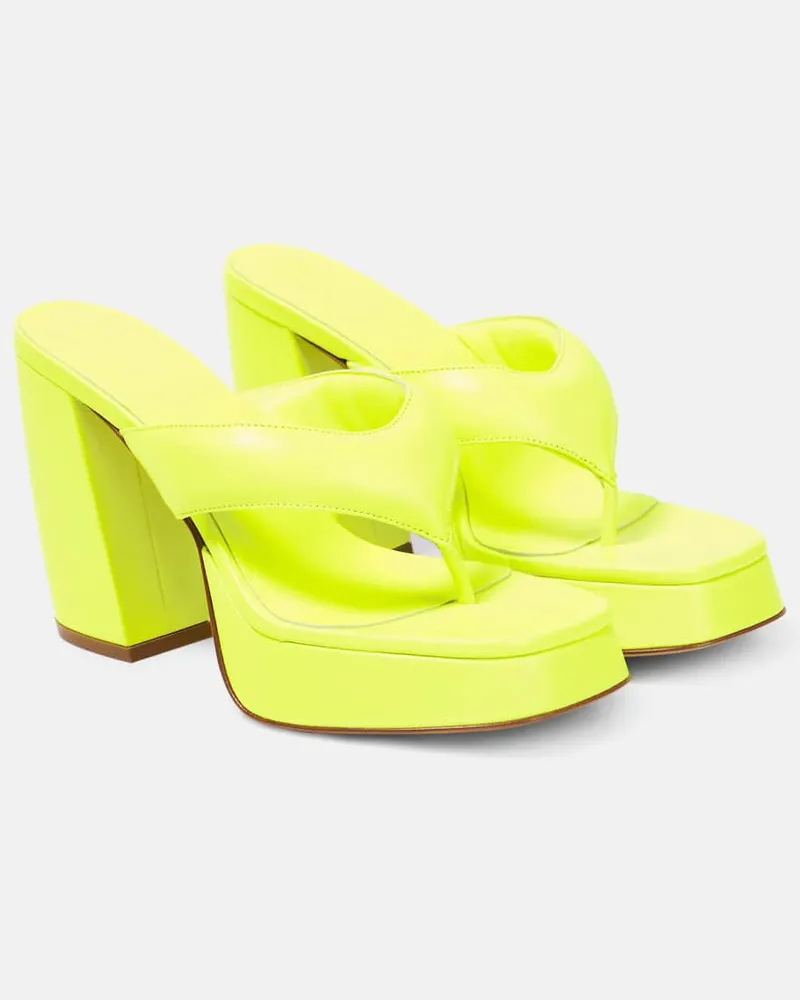 Gia Borghini Sandalen Gia 17 aus Leder Gelb