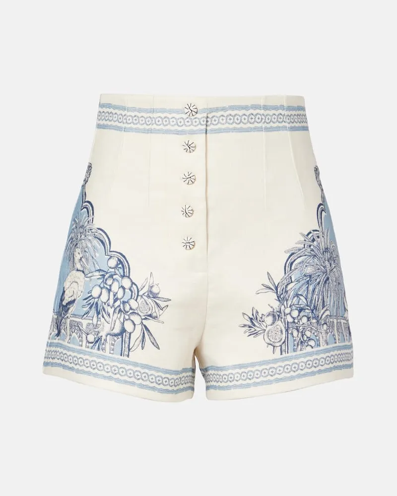 ALEMAIS Alémais Bermuda-Shorts Villa Velvet aus Leinen Weiß