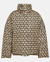 Valentino Garavani Daunenjacke Toile Iconographe Beige