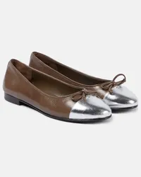 Tory Burch Ballerinas aus Leder Braun