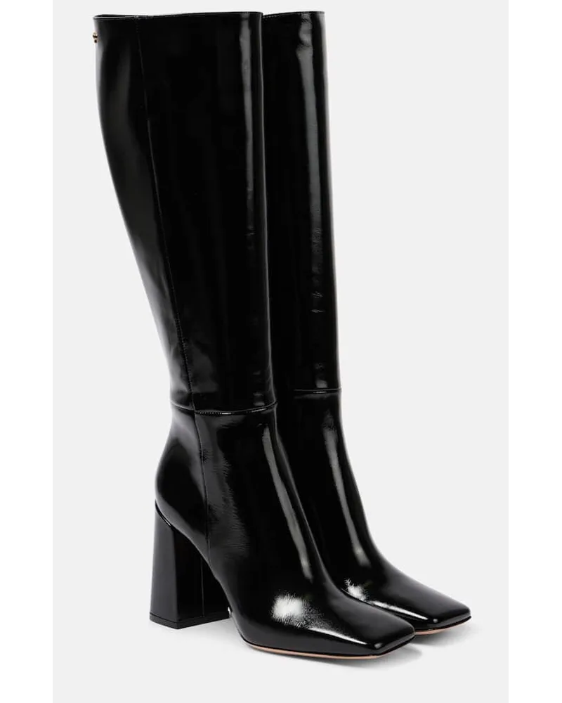 Gianvito Rossi Stiefel 95 aus Lackleder Schwarz