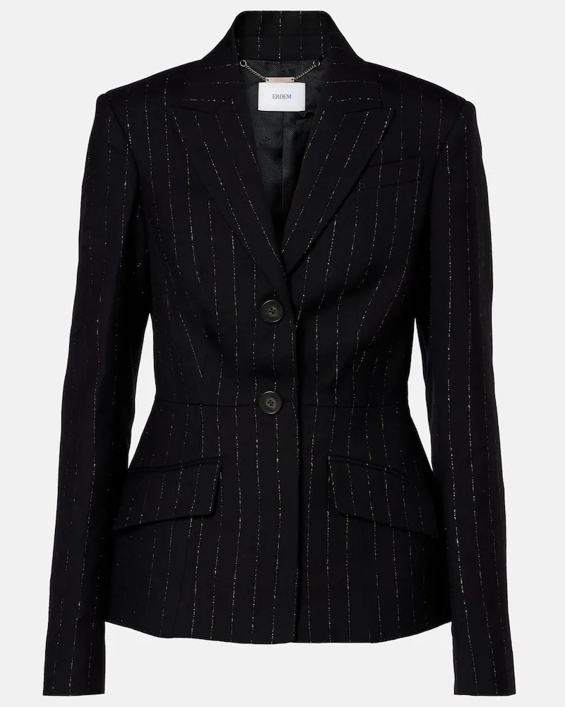 Erdem Blazer aus Wolle Schwarz