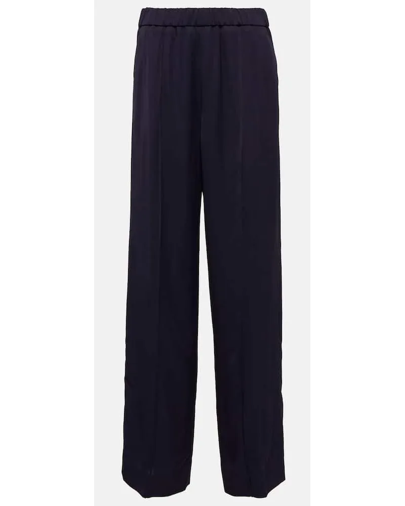 Jil Sander Gerade High-Rise-Hose Blau
