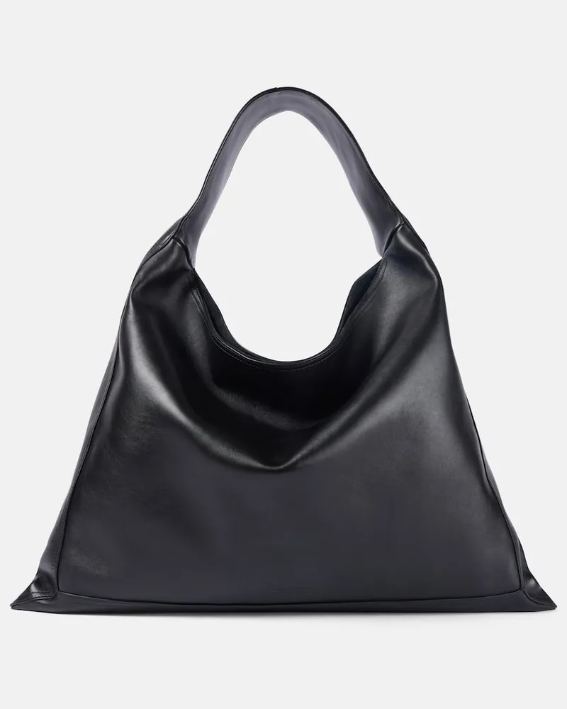 Bottega Veneta Schultertasche Hop Large aus Leder Schwarz