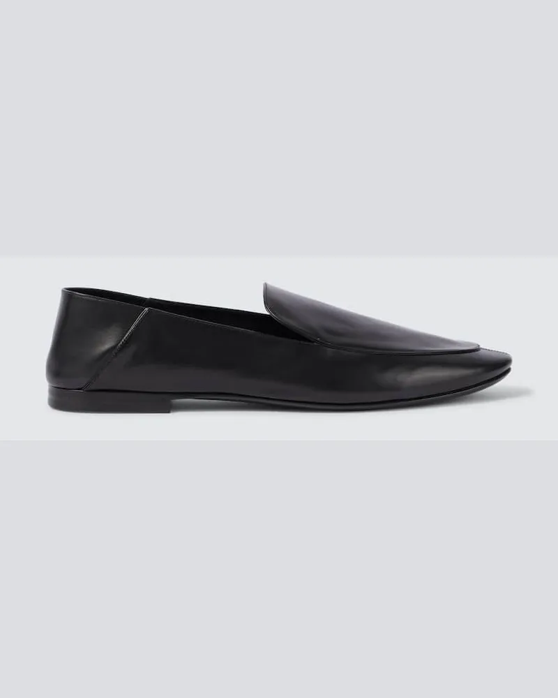 Saint Laurent Slip-Ons Alain aus Leder Schwarz