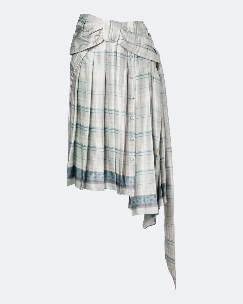 Acne Studios Midirock aus Seidensatin Blau