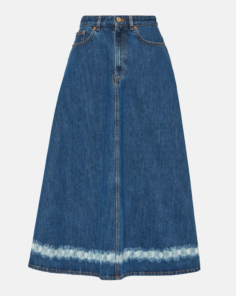 Valentino Garavani Jeansrock VGold Blau