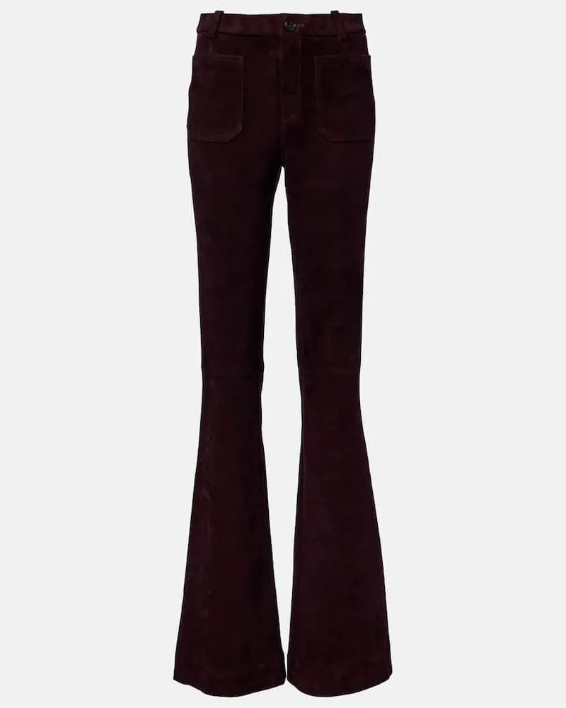 Stouls Schlaghose Laurent aus Veloursleder Braun