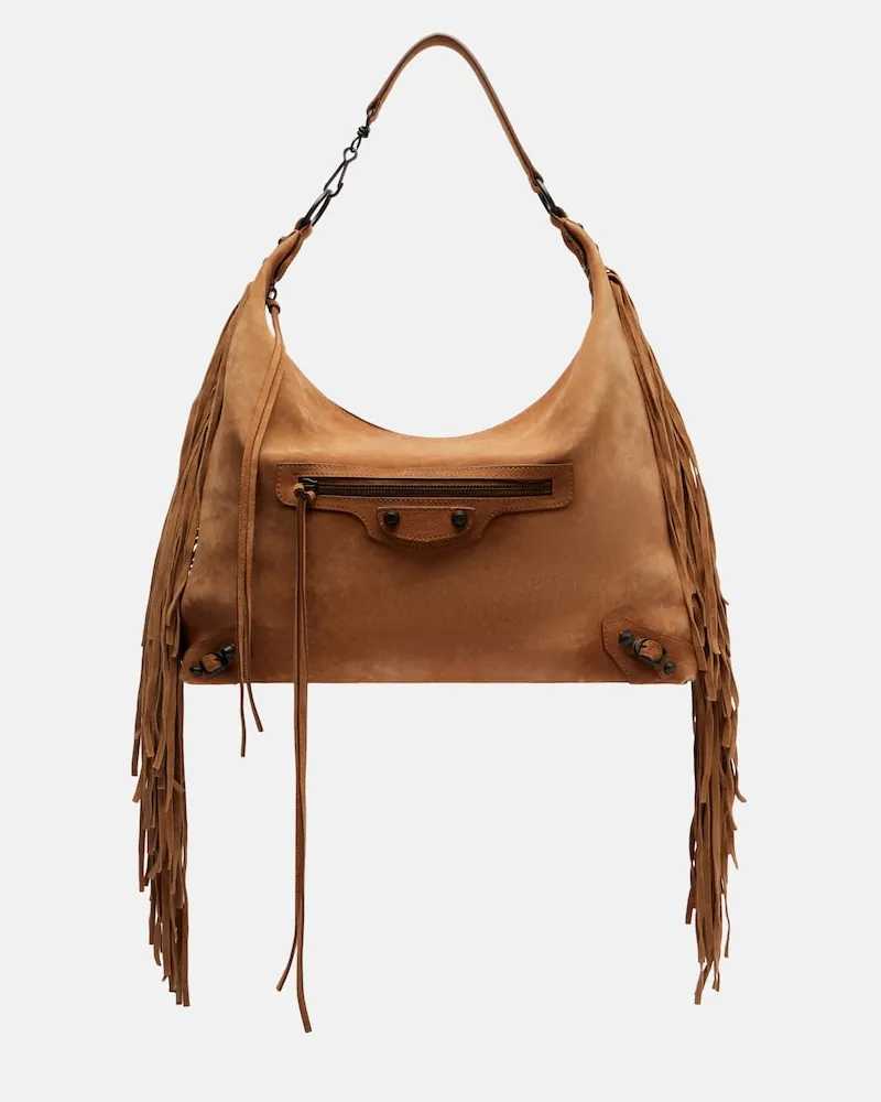 Balenciaga Schultertasche Le City Medium Braun