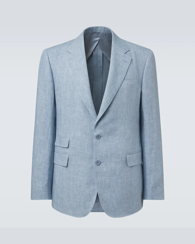 Ralph Lauren Blazer Glen aus einem Leinengemisch Blau